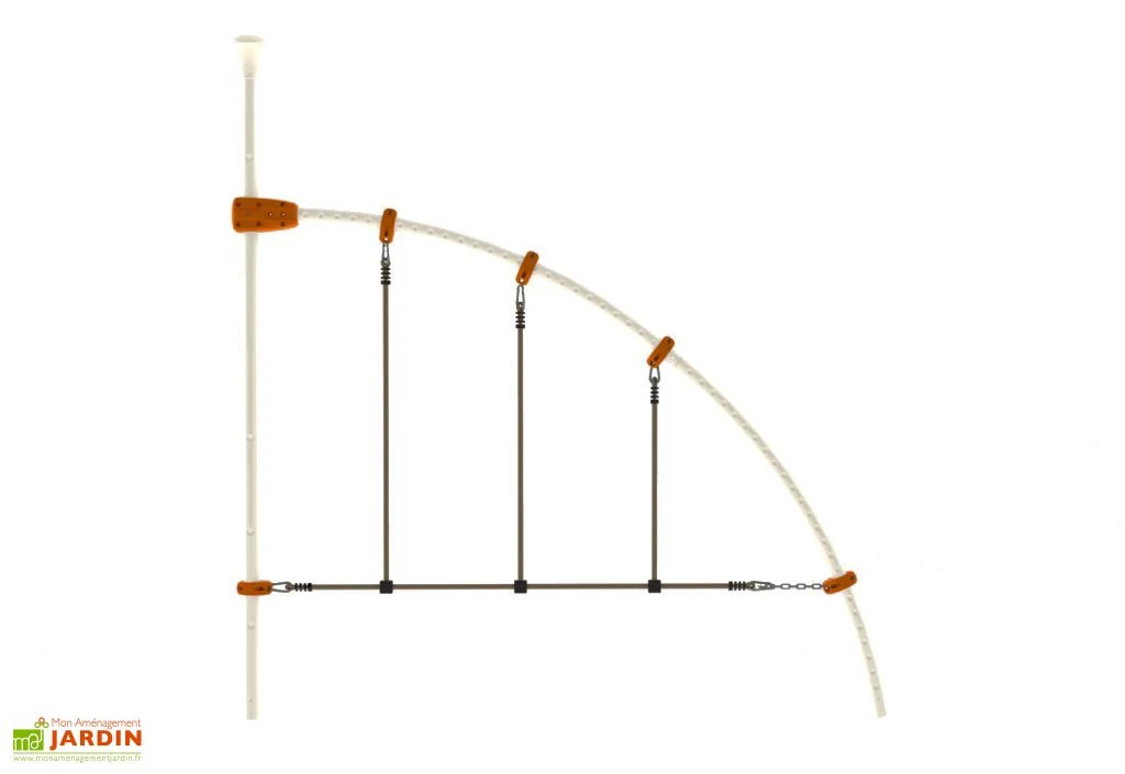 Corde Tibétaine Agrès Pour Aire De Jeux EVO 1 Corde Tibétaine Agrès Pour Aire De Jeux EVO