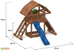 Portique Aire De Jeux Tour Giant -Portique Jardin Soldes Magasin aire de jeux bois toboggan escalade fungoo giant 1