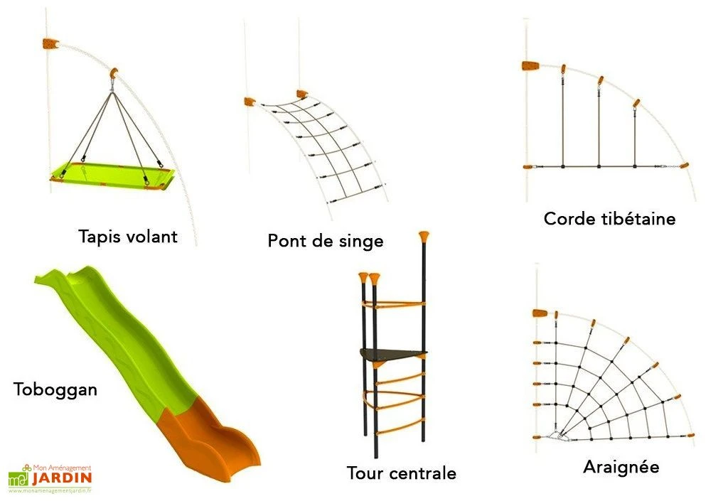 Aire De Jeux EVO-Filo Avec 6 Agrès 3 Aire De Jeux EVO-Filo Avec 6 Agrès – Image 3