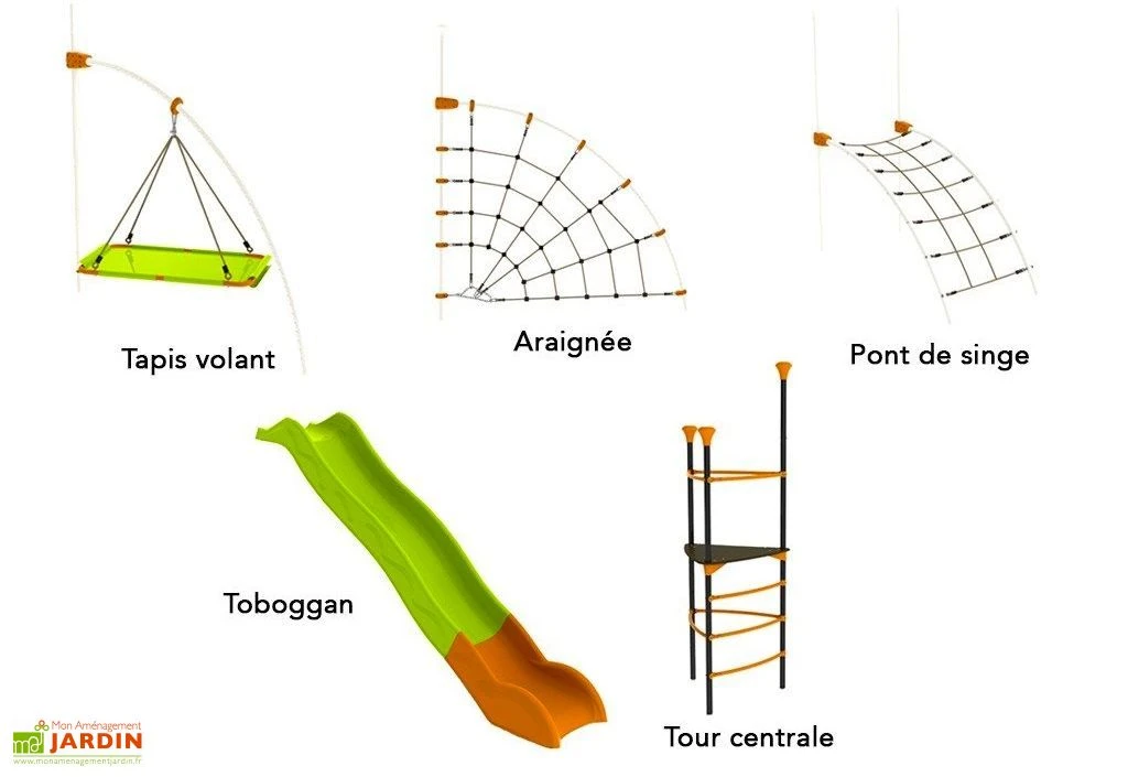 Aire De Jeux EVO-Zeny Avec 5 Agrès 3 Aire De Jeux EVO-Zeny Avec 5 Agrès – Image 3