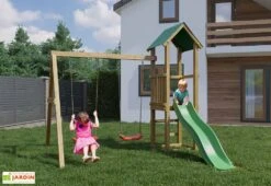 Aire De Jeux Extérieure En Bois Lucas – 2,9 X 1,9 X 2,45 M