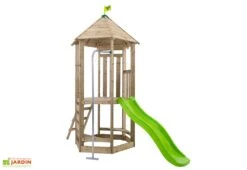 Aire De Jeux En Bois : Mur D’escalade Et Toboggan – TP Castlewood