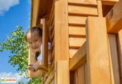 Aire De Jeux Géante Play Box : Toboggans + Cabanes + Balançoire + Pont -Portique Jardin Soldes Magasin aire de jeux geante fungoo play box 1