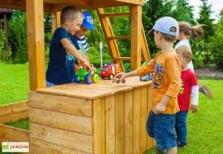 Aire De Jeux Géante Play Box : Toboggans + Cabanes + Balançoire + Pont -Portique Jardin Soldes Magasin aire de jeux geante fungoo play box 4