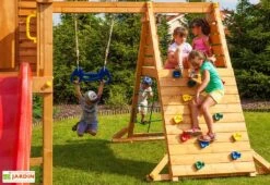 Aire De Jeux Géante Spider Land : Toboggans + Cabane + Escalade + Pont -Portique Jardin Soldes Magasin aire de jeux geante fungoo spider land 3