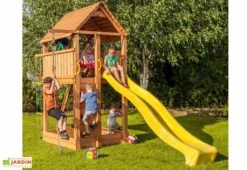 Aire De Jeux Géante Spider Land : Toboggans + Cabane + Escalade + Pont -Portique Jardin Soldes Magasin aire de jeux geante fungoo spider land 4