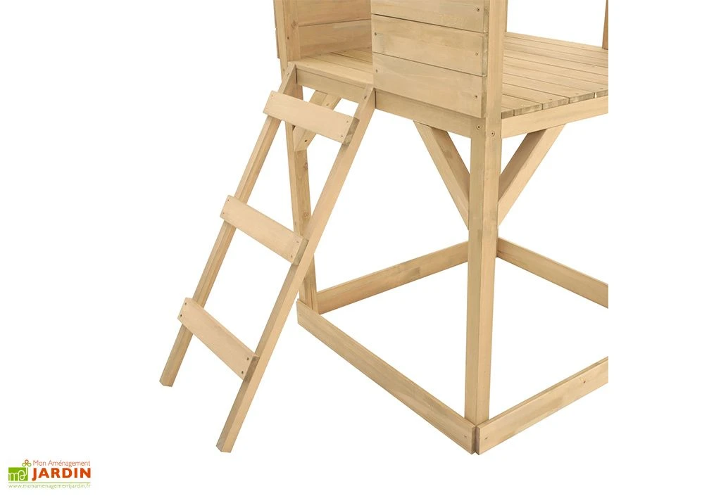 Aire De Jeux En Bois : Mur D’escalade Et Toboggan – TP Treehouse 2 Aire De Jeux En Bois : Mur D’escalade Et Toboggan – TP Treehouse – Image 2