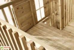 Maisonnette Pour Enfants En Bois Avec Toboggan – TP Loft 7 Maisonnette Pour Enfants En Bois Avec Toboggan – TP Loft -Portique Jardin Soldes Magasin aire de jeux maison bois 1