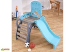 KidKraft Aire De Jeux Multisports Avec Toboggan, But De Foot Et Panier De Basket -Portique Jardin Soldes Magasin aire de jeux multisports but de foot panier de basket toboggan