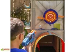 KidKraft Aire De Jeux En Bois Nerf Scout Defense Post -Portique Jardin Soldes Magasin aire de jeux nerf kidkraft