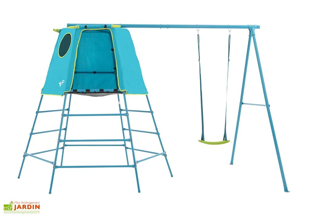 Aire De Jeux évolutive En Acier Galvanisé : Cabane Et Portique – TP Explorer 2 Aire De Jeux évolutive En Acier Galvanisé : Cabane Et Portique – TP Explorer – Image 2