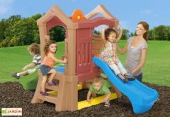 Step2 Aire De Jeux Pour Enfants Play Up : 2 Toboggans + Mur D'Escalade 7 Step2 Aire De Jeux Pour Enfants Play Up : 2 Toboggans + Mur D'Escalade -Portique Jardin Soldes Magasin aire jeu enfants cabane play up double slide climber deux toboggans plateforme 3