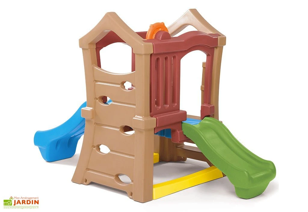 Step2 Aire De Jeux Pour Enfants Play Up : 2 Toboggans + Mur D'Escalade 2 Step2 Aire De Jeux Pour Enfants Play Up : 2 Toboggans + Mur D'Escalade – Image 2