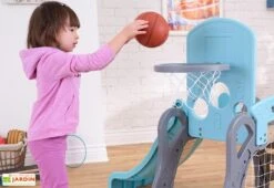 KidKraft Aire De Jeux Multisports Avec Toboggan, But De Foot Et Panier De Basket -Portique Jardin Soldes Magasin aire jeux basket bebe kidkraft