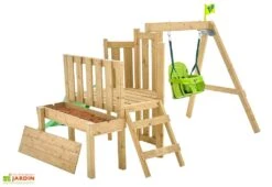 Aire De Jeux En Bois Pour Bébé Avec Balançoire Et Toboggan – TP Bambin 8 Aire De Jeux En Bois Pour Bébé Avec Balançoire Et Toboggan – TP Bambin -Portique Jardin Soldes Magasin aire jeux bebe bois fsc toboggan balancoire tp toys