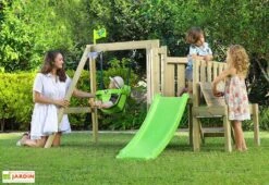 Aire De Jeux En Bois Pour Bébé Avec Balançoire Et Toboggan – TP Bambin