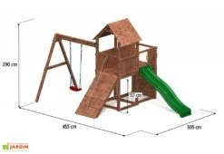 Aire De Jeux Carol 3 : Toboggan + Escalade + Rampe + Balançoire 9 Aire De Jeux Carol 3 : Toboggan + Escalade + Rampe + Balançoire -Portique Jardin Soldes Magasin aire jeux bois autoclave carol3 toboggan escalade balancoire rampe 1