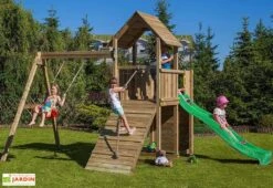 Aire De Jeux Carol 3 : Toboggan + Escalade + Rampe + Balançoire