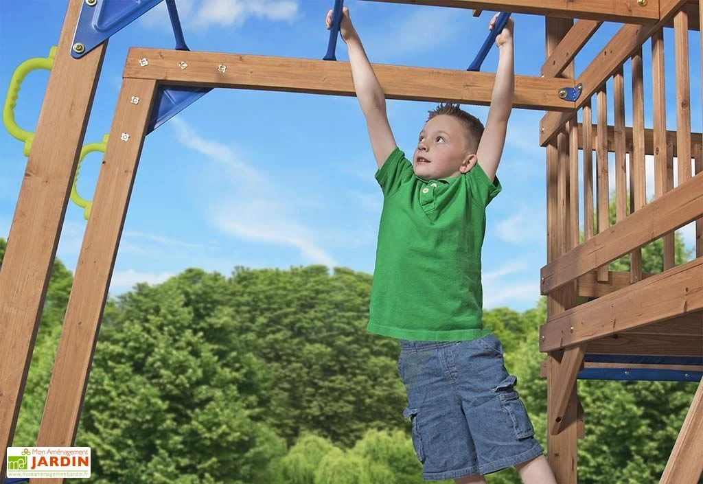 Aire De Jeux En Bois Avec Portique, Toboggan Et Escalade Northbrook 6 Aire De Jeux En Bois Avec Portique, Toboggan Et Escalade Northbrook – Image 6