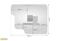 Aire De Jeux Move MySide : Cabane + Toboggan + Portique Balançoires -Portique Jardin Soldes Magasin aire jeux bois fungoo move myside toboggan portique cabane 9