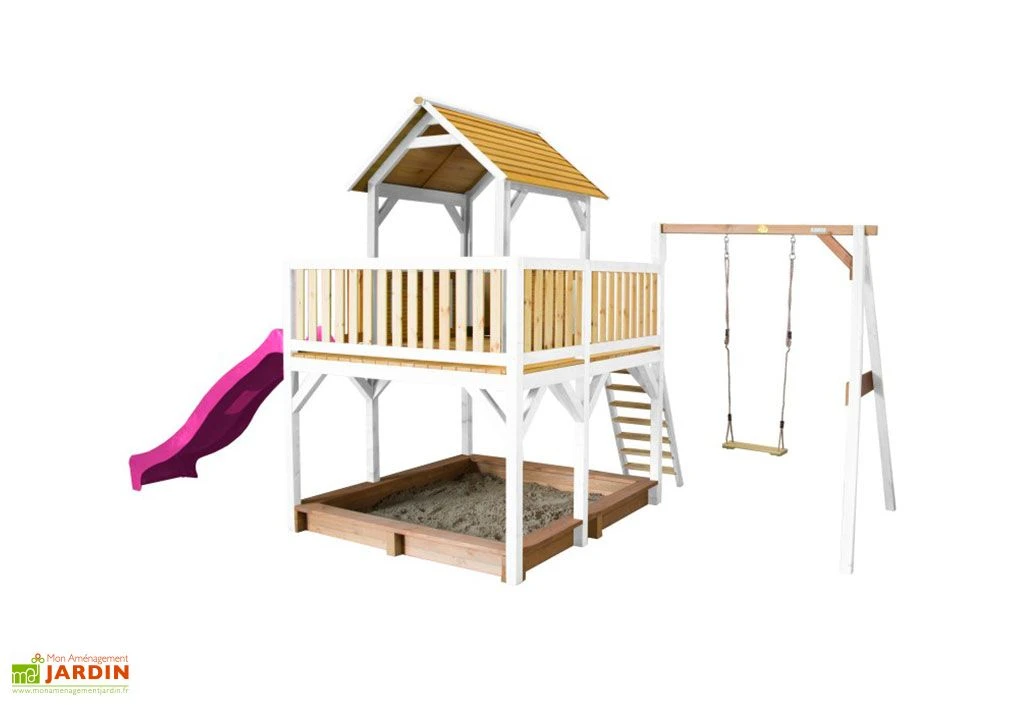 Axi Aire De Jeux En Bois De Hemlock Atka : Toboggan + Balançoire 6 Axi Aire De Jeux En Bois De Hemlock Atka : Toboggan + Balançoire – Image 6