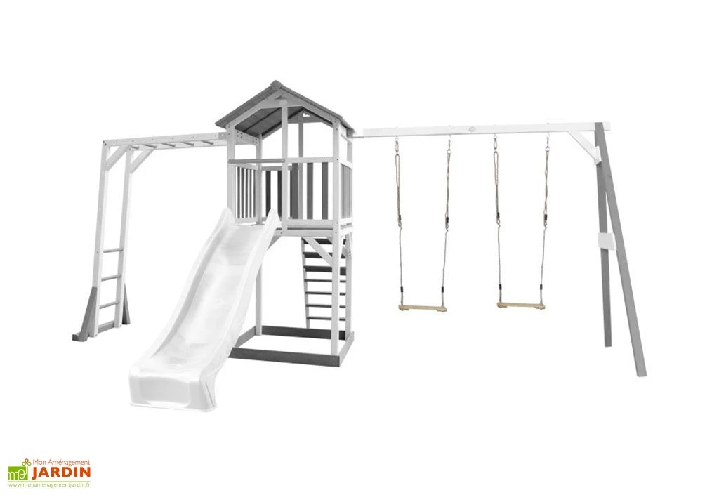 Axi Aire De Jeux En Bois De Hemlock Portique Balançoire Double Beach Tower 2 Axi Aire De Jeux En Bois De Hemlock Portique Balançoire Double Beach Tower – Image 2