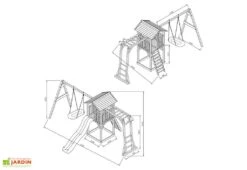 Axi Aire De Jeux En Bois De Hemlock Portique Balançoire Nid D’Oiseau Ovale -Portique Jardin Soldes Magasin aire jeux bois hemlock portique balancoire nid oiseau ovale 1