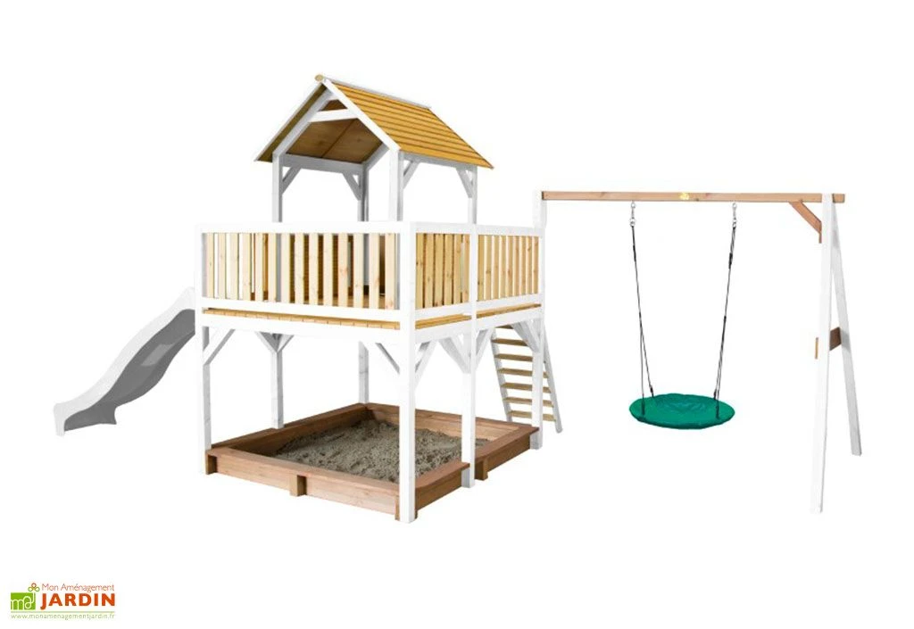 Axi Aire De Jeux En Bois De Hemlock Portique Balançoire Et Toboggan Atka 6 Axi Aire De Jeux En Bois De Hemlock Portique Balançoire Et Toboggan Atka – Image 6