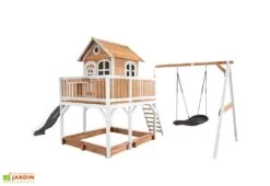 Axi Aire De Jeux En Bois De Hemlock Portique Balançoire Et Toboggan Liam -Portique Jardin Soldes Magasin aire jeux bois hemlock portique balancoire toboggan liam