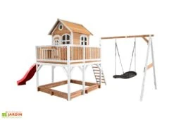 Axi Aire De Jeux En Bois De Hemlock Portique Balançoire Et Toboggan Liam -Portique Jardin Soldes Magasin aire jeux bois hemlock portique balancoire toboggan liam 4
