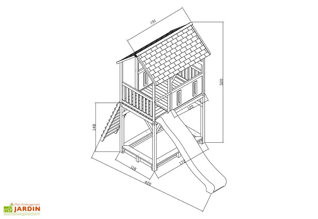 Axi Aire De Jeux En Bois De Hemlock Avec Toboggan Dory 6 Axi Aire De Jeux En Bois De Hemlock Avec Toboggan Dory – Image 6