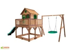 Axi Aire De Jeux En Bois De Hemlock Toboggan Et Portique Balançoire Liam