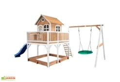 Axi Aire De Jeux En Bois De Hemlock Toboggan Et Portique Balançoire Liam -Portique Jardin Soldes Magasin aire jeux bois hemlock toboggan portique balancoire liam 5