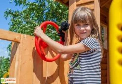 Aire De Jeux MyHouse Spider : Cabane + Toboggan + Escalade + Trapèze -Portique Jardin Soldes Magasin aire jeux bois myhouse spider cabane toboggan escalade 5