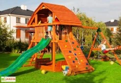 Aire De Jeux En Bois De Pin Traité Avec Portique Giant Move Beach