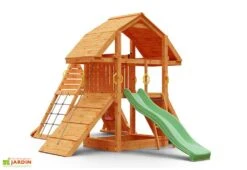 Aire De Jeux En Bois De Pin Traité Fungoo Buffalo Spider -Portique Jardin Soldes Magasin aire jeux bois portique buffalo spider
