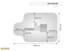 Aire De Jeux Cabane En Bois De Pin Traité Avec Toboggan MyHouse -Portique Jardin Soldes Magasin aire jeux cabane bois pin traite toboggan myhouse 3