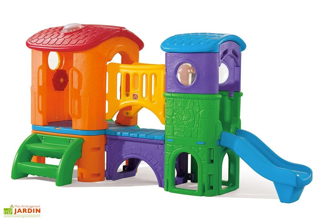 Step2 Aire De Jeux Pour Enfants Clubhouse - Cabanes Avec Toboggans 2 Step2 Aire De Jeux Pour Enfants Clubhouse - Cabanes Avec Toboggans – Image 2
