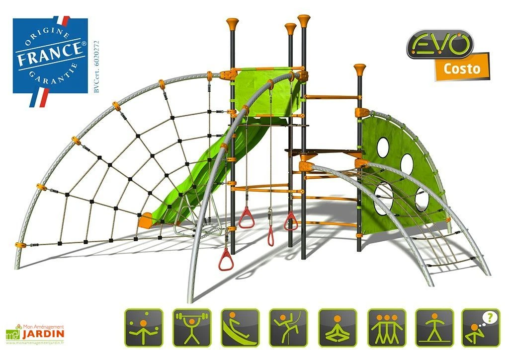 Aire De Jeux EVO-Costo Avec 6 Agrès 2 Aire De Jeux EVO-Costo Avec 6 Agrès – Image 2