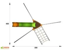 Aire De Jeux EVO-Filo Avec 6 Agrès 9 Aire De Jeux EVO-Filo Avec 6 Agrès -Portique Jardin Soldes Magasin aire jeux evolutive evo drym dimensions 1