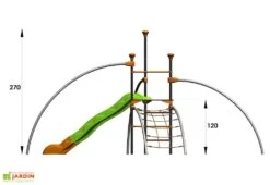 Aire De Jeux EVO-Foly Avec 6 Agrès -Portique Jardin Soldes Magasin aire jeux evolutive evo foly dimensions 1