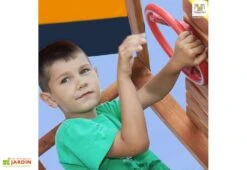 Aire De Jeux Joy Move : Toboggan + Escalade + Portique + Bac à Sable -Portique Jardin Soldes Magasin aire jeux fungoo toboggan esacalade portique balancoire joymove 7