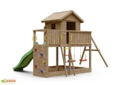 Aire De Jeux Portique En Bois De Pin Traité Fungoo Galaxy L