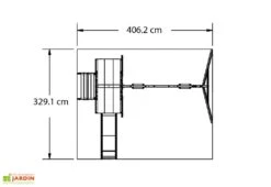 Portique En Bois Avec Balançoire Et Toboggan Sunnydale -Portique Jardin Soldes Magasin aire jeux portique bois cedre toboggan balancoire 4