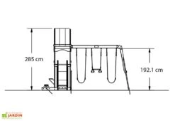 Portique En Bois Avec Balançoire Et Toboggan Sunnydale -Portique Jardin Soldes Magasin aire jeux portique bois cedre toboggan balancoire 5