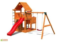 Aire De Jeux Avec Portique En Bois De Pin Traité Big Leader Move