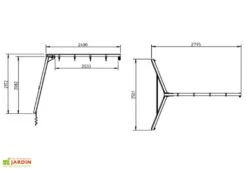 Aire De Jeux Kiosk En Bois Autoclave Avec Toboggan Et Portique 7 Aire De Jeux Kiosk En Bois Autoclave Avec Toboggan Et Portique -Portique Jardin Soldes Magasin aire jeux tour enfants bois autoclave toboggan portique kiosk 2