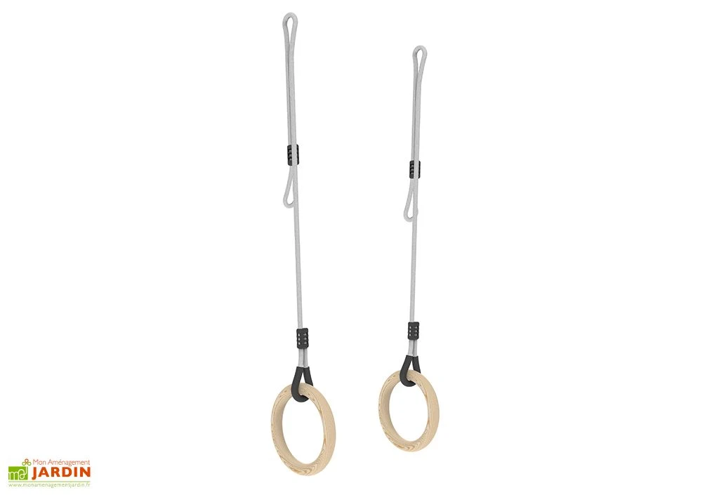 EXIT TOYS Anneaux De Gymnastique En Bois De Cèdre Pour Aire De Jeux – GetSet 2 EXIT TOYS Anneaux De Gymnastique En Bois De Cèdre Pour Aire De Jeux – GetSet – Image 2