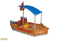 KidKraft Bac à Sable En Bois Bateau De Pirate 200 Cm