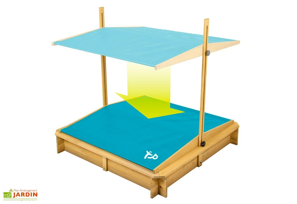 Bac à Sable En Bois Avec Auvent Escamotable – Wooden Sandpit 4 Bac à Sable En Bois Avec Auvent Escamotable – Wooden Sandpit – Image 4